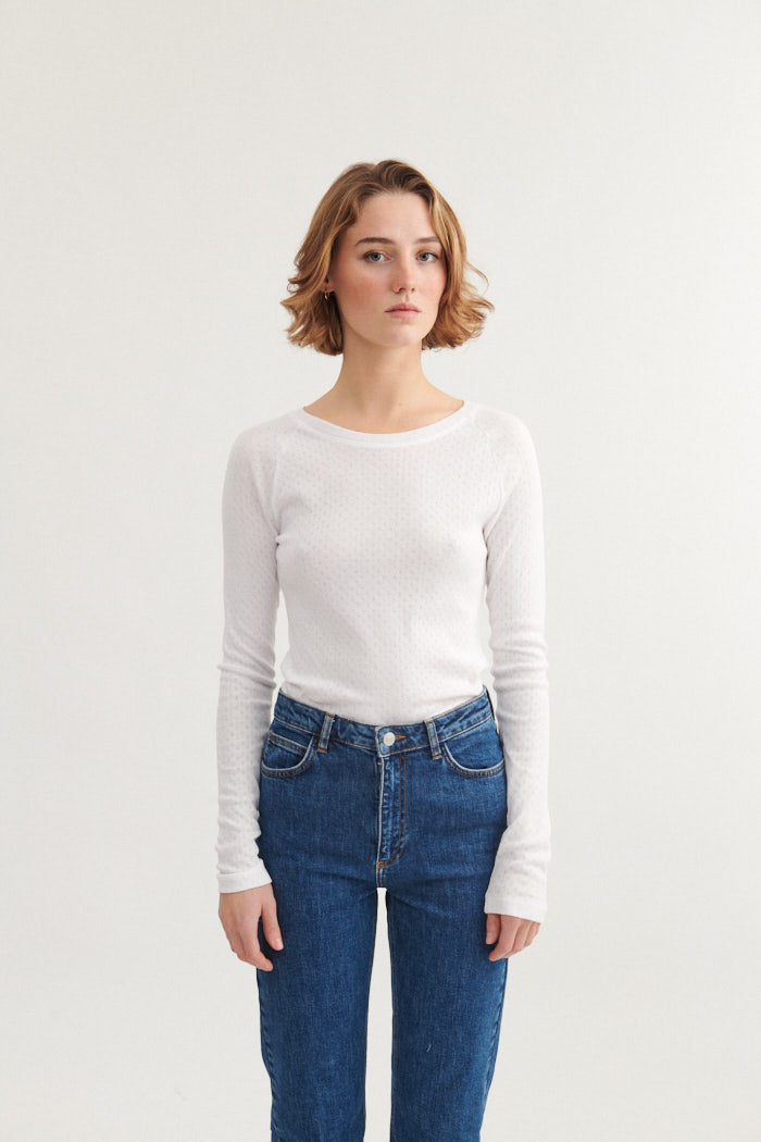 Basic Apparel Arense LS Tee T-shirts 002 White